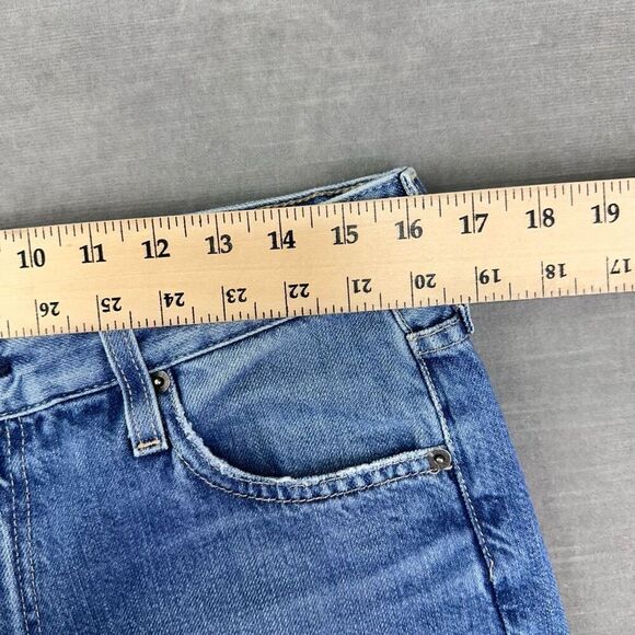 BIG STAR Jeans Women’s 32 Blue High Rise Distressed Straight Leg Baggy Loose - Picture 7 of 11